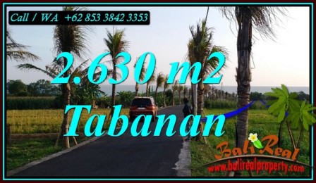 Magnificent 2,630 m2 LAND IN SELEMADEG TABANAN BALI FOR SALE TJTB451