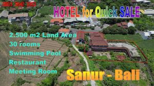 Land for sale with existing Building ex Hotel in Bali